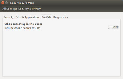 Deactivating Ubuntu online search
