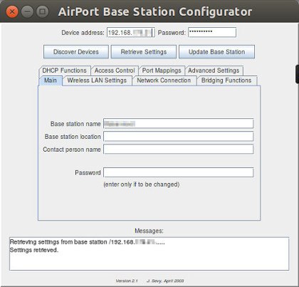 Screenshot of airport-utils